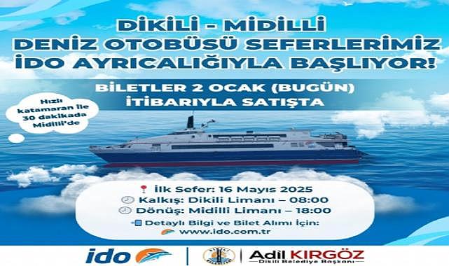 Dikili-Midilli seferleri Mayıs&#039;ta başlıyor