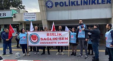 Ege Üniversitesi Hastanesi çalışanları: Emeğimiz karşılıksız kaldı!