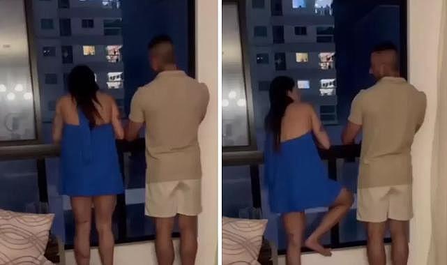 Havai fişek atılırken cama çıkan kadın hayatının şokunu yaşadı