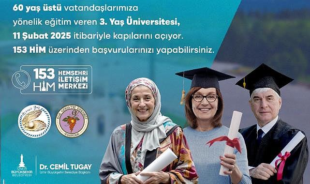 İzmir Büyükşehir Belediyesi’nden 60 yaş ve üstü yurttaşlar için ücretsiz üniversite