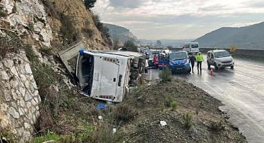 İzmir'de Nergis Festivaline giden yolcu otobüsü Aydın'da devrildi: 23 yaralı