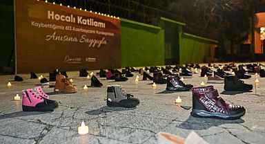 İzmir Bornova'da 613 çift ayakkabı Hocalı’nın sessiz çığlığı oldu