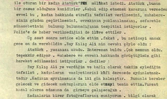 MİT, Atatürk&#039;ten Mülakat İsteyen İngiliz Kadın Hakkında Rapor Hazırladı
