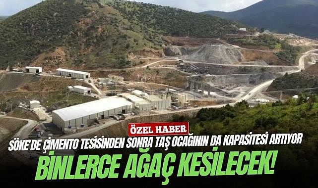 Söke’de çimento tesisinden sonra taş ocağının da kapasitesi artıyor: Binlerce ağaç kesilecek!