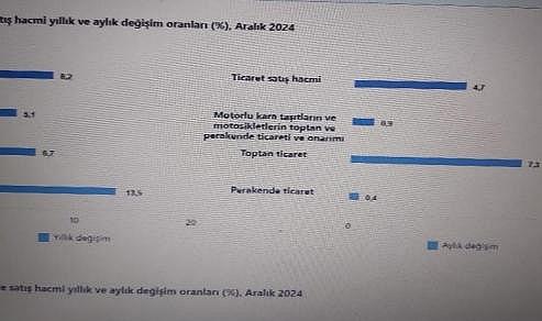 Ticaret Satış Hacim Endeksi, Aralık 2024