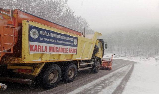 Muğla&#039;da Mart ayında kar mücadelesi