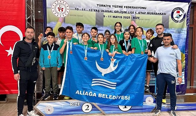 Aliağalı Yüzücülerden madalya şov