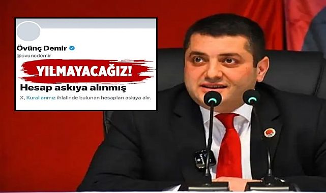 Başkan Demir X hesabını artık kullanamıyor... İmamoğlu fotoğrafını koydu askıya alındı!