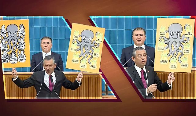 Merak uyandıran sözlerinden sonra Özgür Özel kürsüden iki ahtapot gösterdi!