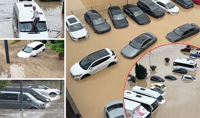 Trabzon&#039;da sağanak yağış hayatı felç etti! Eski devlet sahil yolu sular altında