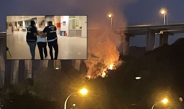 Beykoz&#039;da işaret fişeği yangına sebep oldu, şahıs gözaltında