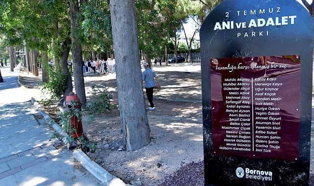 Bornova’da anlamlı anma: 2 Temmuz Anı ve Adalet Parkı açıldı