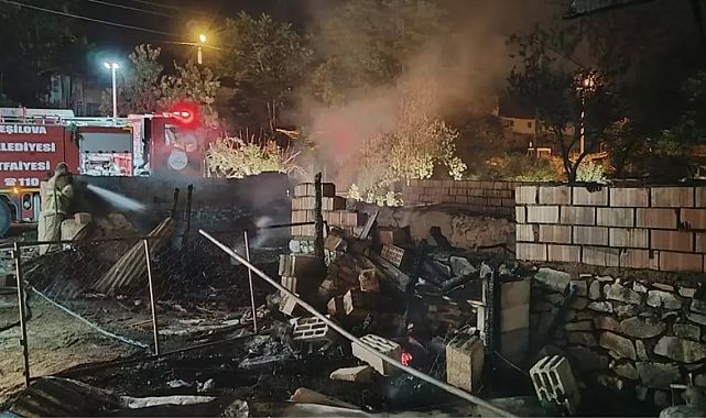 Burdur’da ağılda yangın çıktı, 10 hayvan can verdi