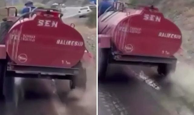 Bursa’da tekeri patlayan çiftçinin jantlı yangın mücadelesi