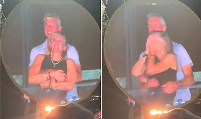 CEO&#039;nun yasak aşkı konser kamerasına yakalandı