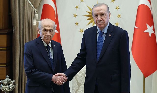 Cumhurbaşkanı Erdoğan, Bahçeli&#039;yi Beştepe&#039;de Kabul Etti