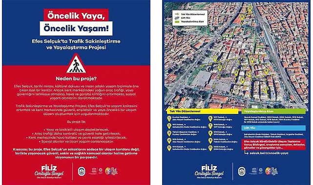 Efes Selçuk’ta araçlara sınır, yayalara öncelik