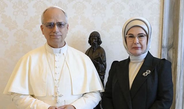 Emine Erdoğan, Papa 14. Leo ile Gazze için görüştü