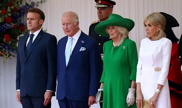 Emmanuel Macron, İngiltere Kralı III. Charles ile buluştu