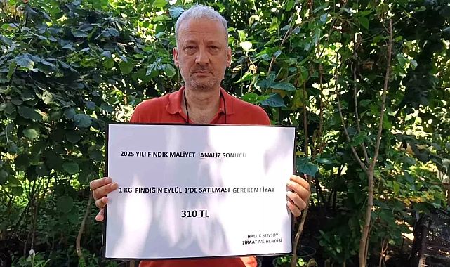 Fındıkta Maliyet 222 TL, Satış Fiyatı 310 TL Olmalı