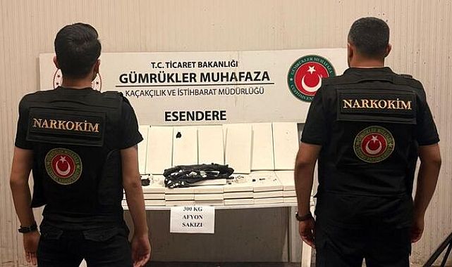Hakkari’de Esendere’de 300 kilo afyon sakızı ele geçirildi