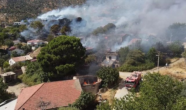 İzmir Bayındır’da yangın hasarları için tespit yapılıyor