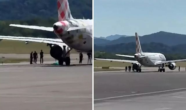 Milano’da pistte facia: Uçak motoru can aldı