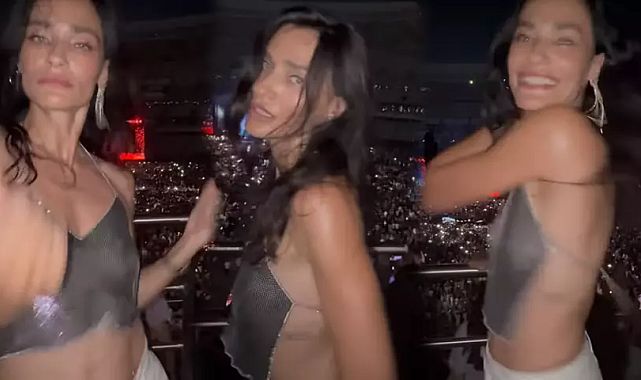 Saadet Işıl Aksoy Timberlake konserinde coştu