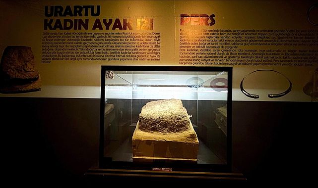 Urartulu Kadına Ait 2800 Yıllık Ayak İzi Van Müzesi&#039;nde Sergileniyor