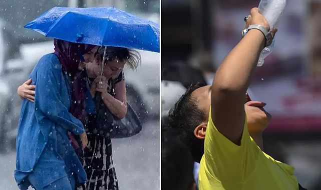 Yurdun bir yanı 45 derece, diğer yanı sağanak yağış