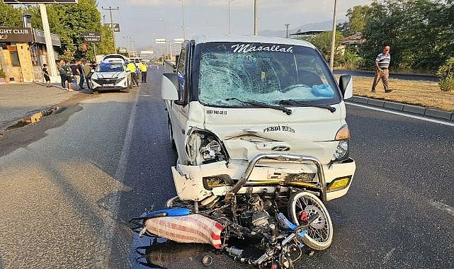 Genç motosikletli kaza kurbanı!