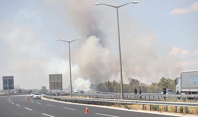 Kırklareli’nde orman yangını: Otoyol kapatıldı