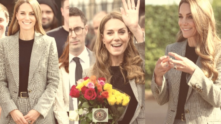 Kate Middleton fabrika ziyaretinde zarafetiyle dikkat çekti