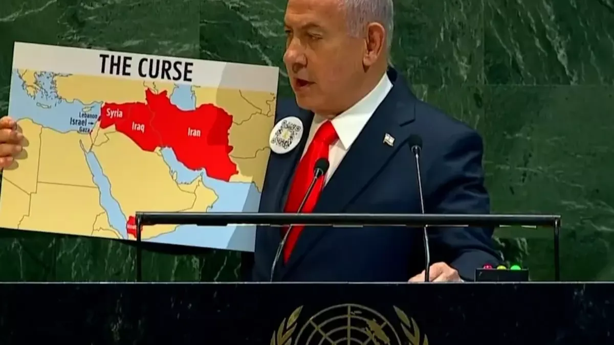 Netanyahu BM’de ‘Düşman Ülkeler’ Haritası Gösterdi