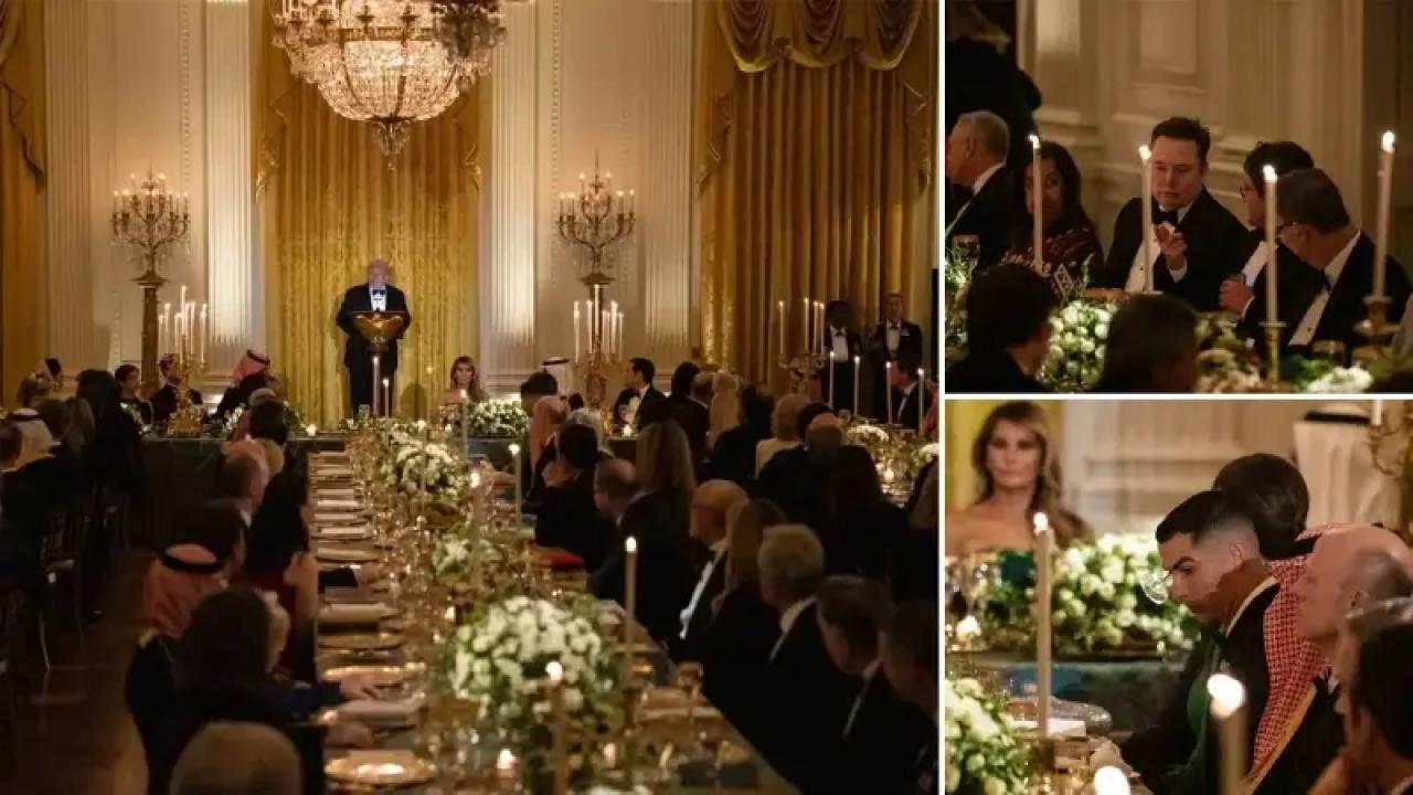 Beyaz Saray&#039;da görkemli gece gözleri büyüledi!