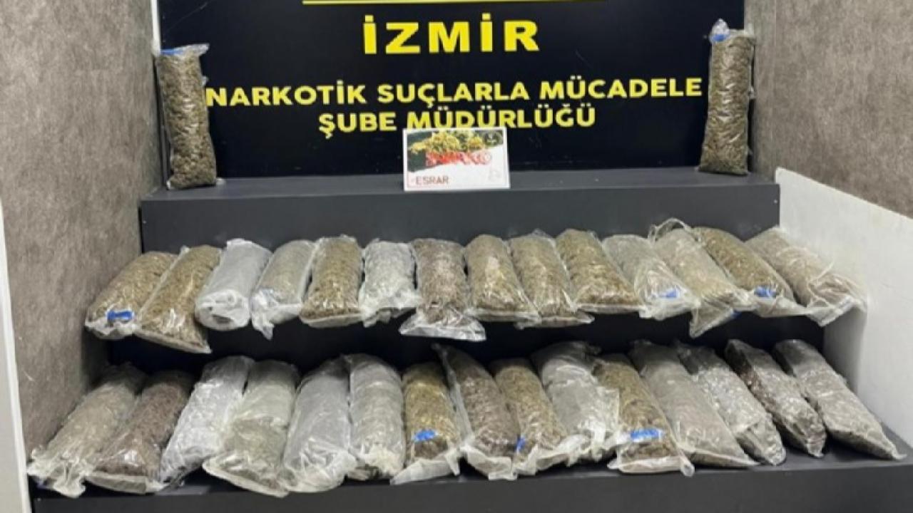 İzmir&#039;de zehir deposuna operasyon: 23 kilo uyuşturucu ele geçirildi