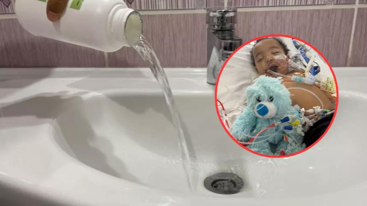 Lavabo açıcı içti, hayatı kabusa döndü! 13 aylık bebek ne yemek yiyebiliyor ne de konuşabiliyor