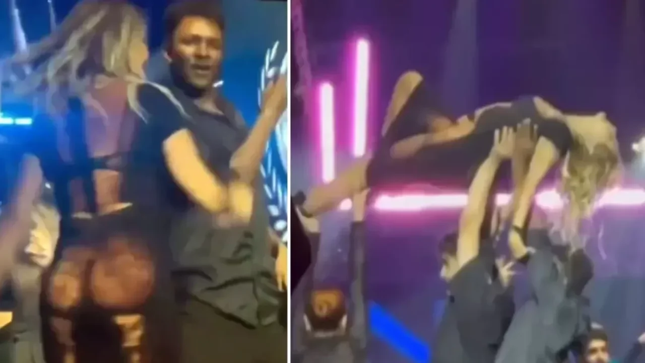 Yonca Evcimik&#039;ten nefes kesen &#039;&#039;Lambada&#039;&#039; şovu! Giydiği iddialı elbise olay oldu