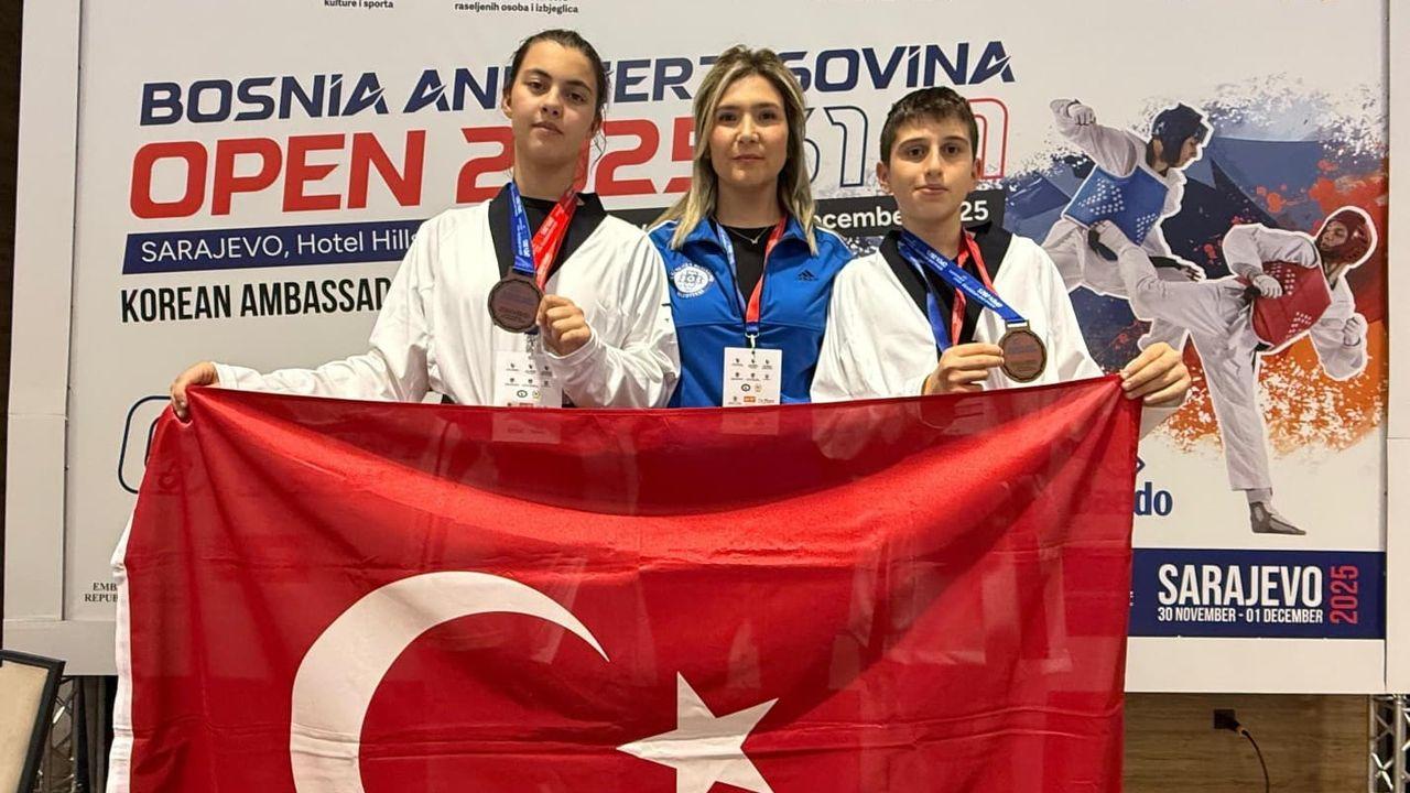 Muğla Büyükşehir Belediyesi Taekwondo Takımı'nden Saraybosna’da büyük başarı