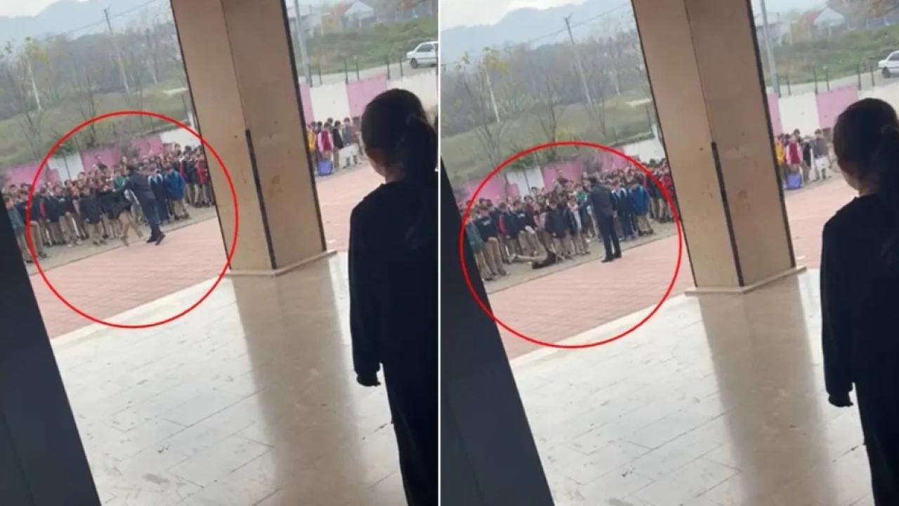 Öğrenciyi yakasından tutup yere savurdu: İnceleme başlatıldı