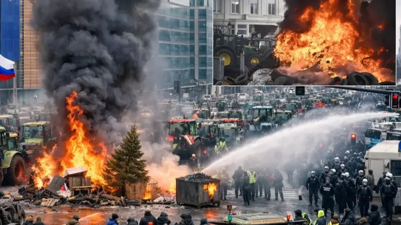 Ortalığı yakıp yıkan çiftçiler Avrupalı liderlere geri adım attırdı