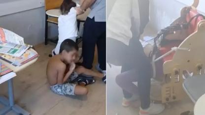 Otizmli öğrenciler iple bağlandı, MEB hemen harekete geçti