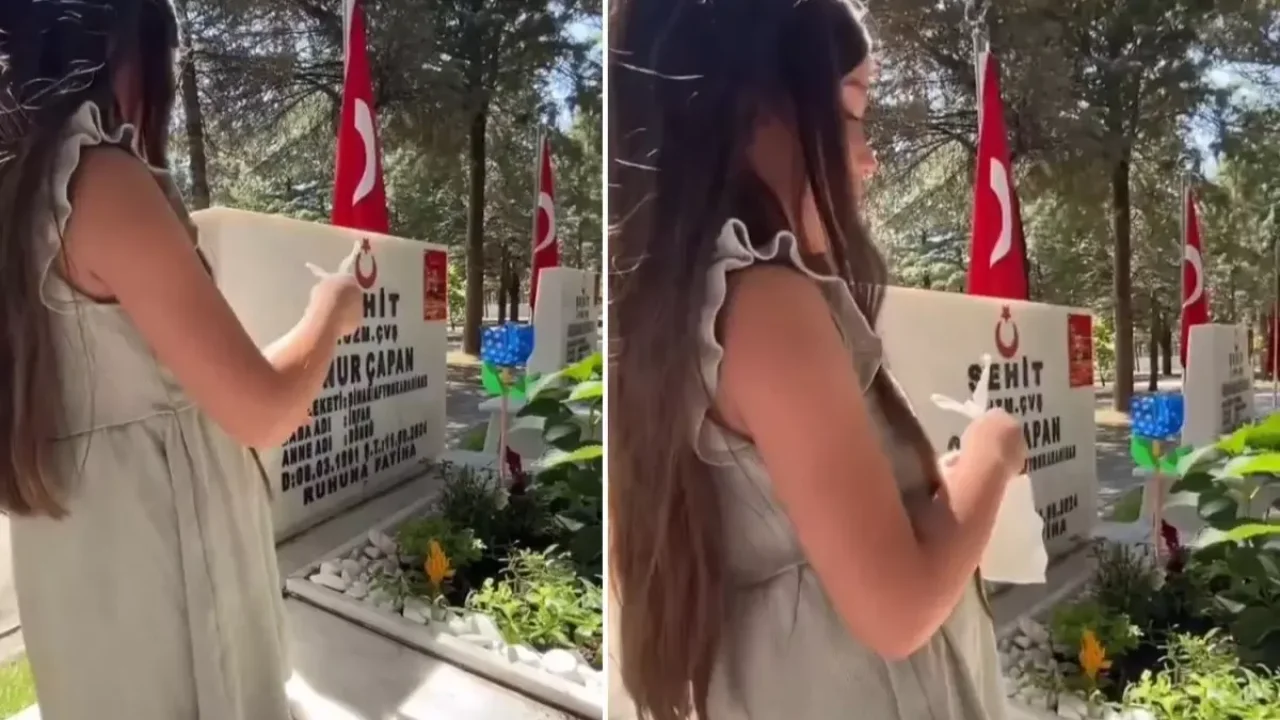 Şehit kızının mezardaki babasına sorduğu soru kahretti