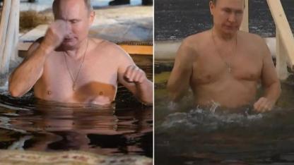 73 yaşındaki Putin yine bildiğiniz gibi! Buzlu suya dalış yaptı