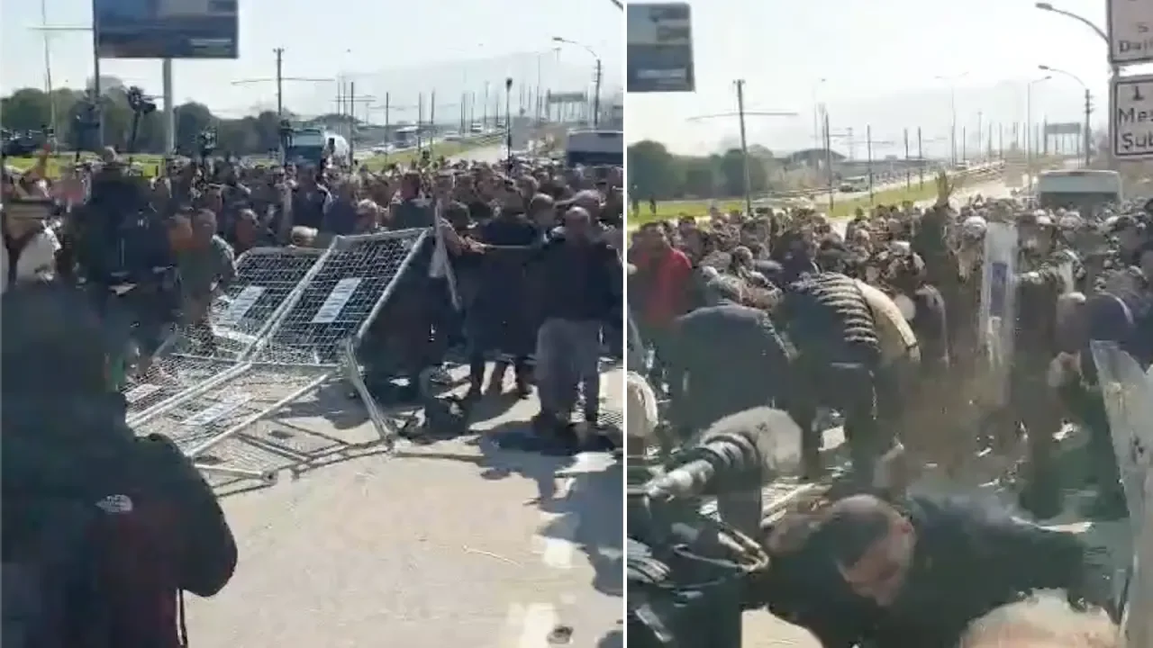İzmir’de Meslek Fabrikası önünde gerilim: Biber gazlı müdahale ve trafik felci