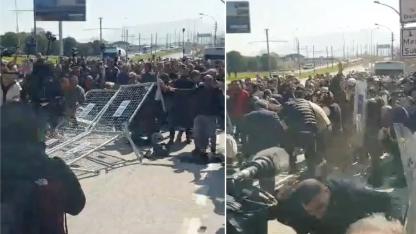 İzmir’de Meslek Fabrikası önünde gerilim: Biber gazlı müdahale ve trafik felci