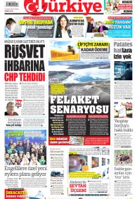 TÜRKİYE GAZETESİ Gazete Manşeti
