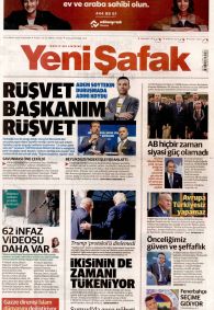 Yeni Şafak Gazetesi Gazete Manşeti
