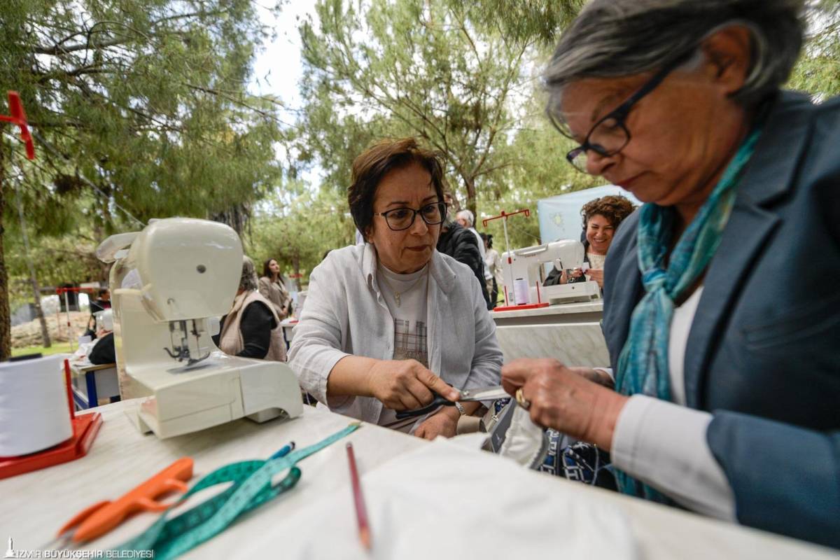 Makineler taşındı, eğitim açık alanda devam etti