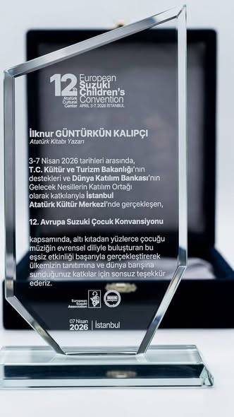 İlknur Güntürkün Kalıpçı, Uluslararası Suzuki Konvansiyonu’nda Ödül Aldı